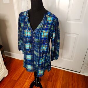 Princess Vera Wang Sheer‎ Multicolor Sheer Blouse Small